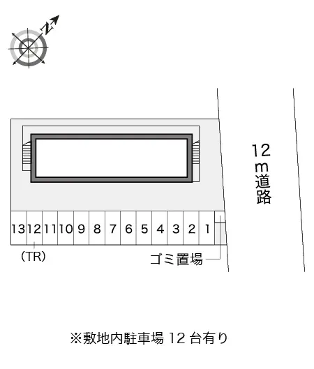 ★手数料０円★豊川市西塚町３丁目　月極駐車場（LP）